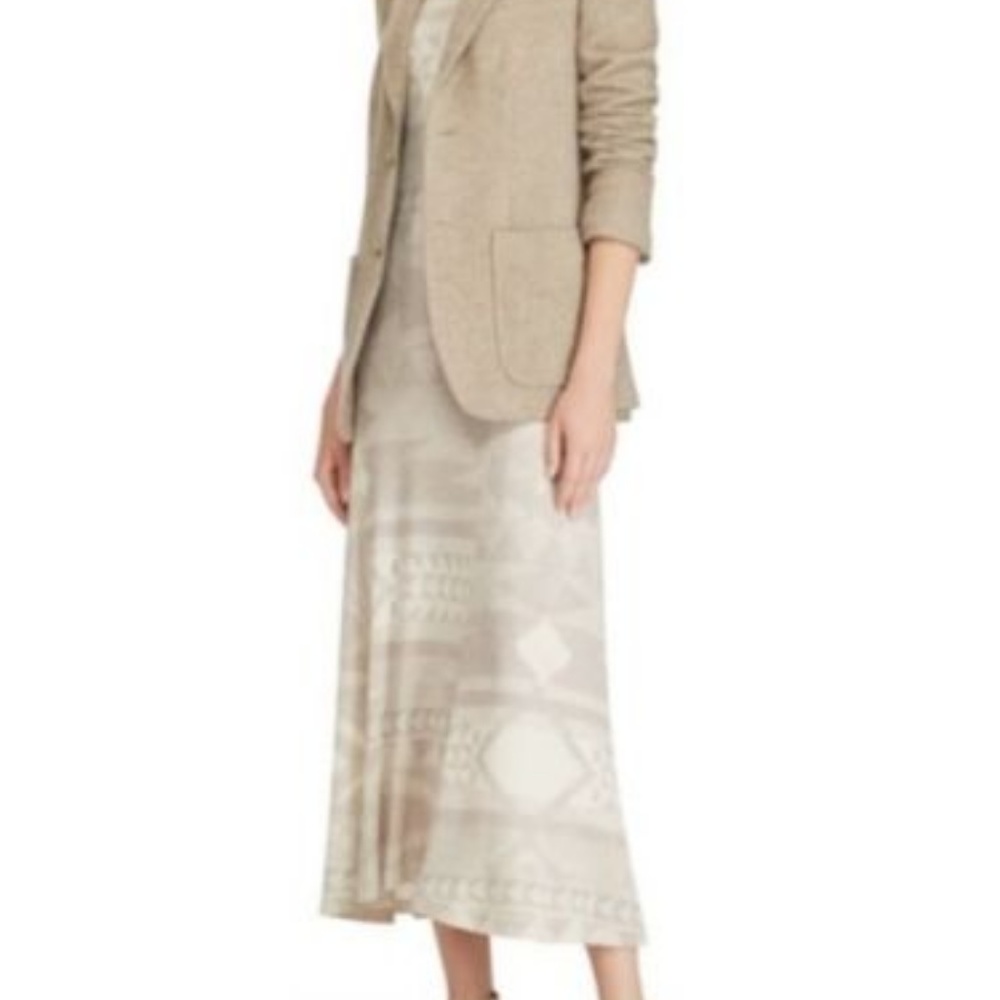 Polo Ralph Lauren women's Tweed Blazer Soft Tan - Picture 2 of 4